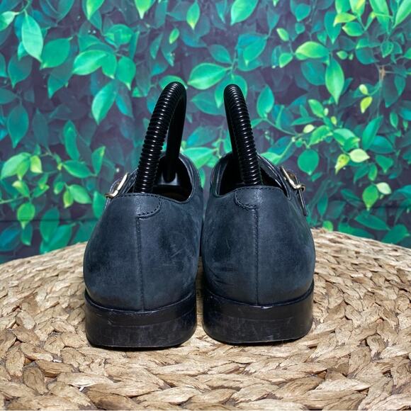 J crew black leather calf hair tiger animal print loafers women 7 - Picture 5 of 8